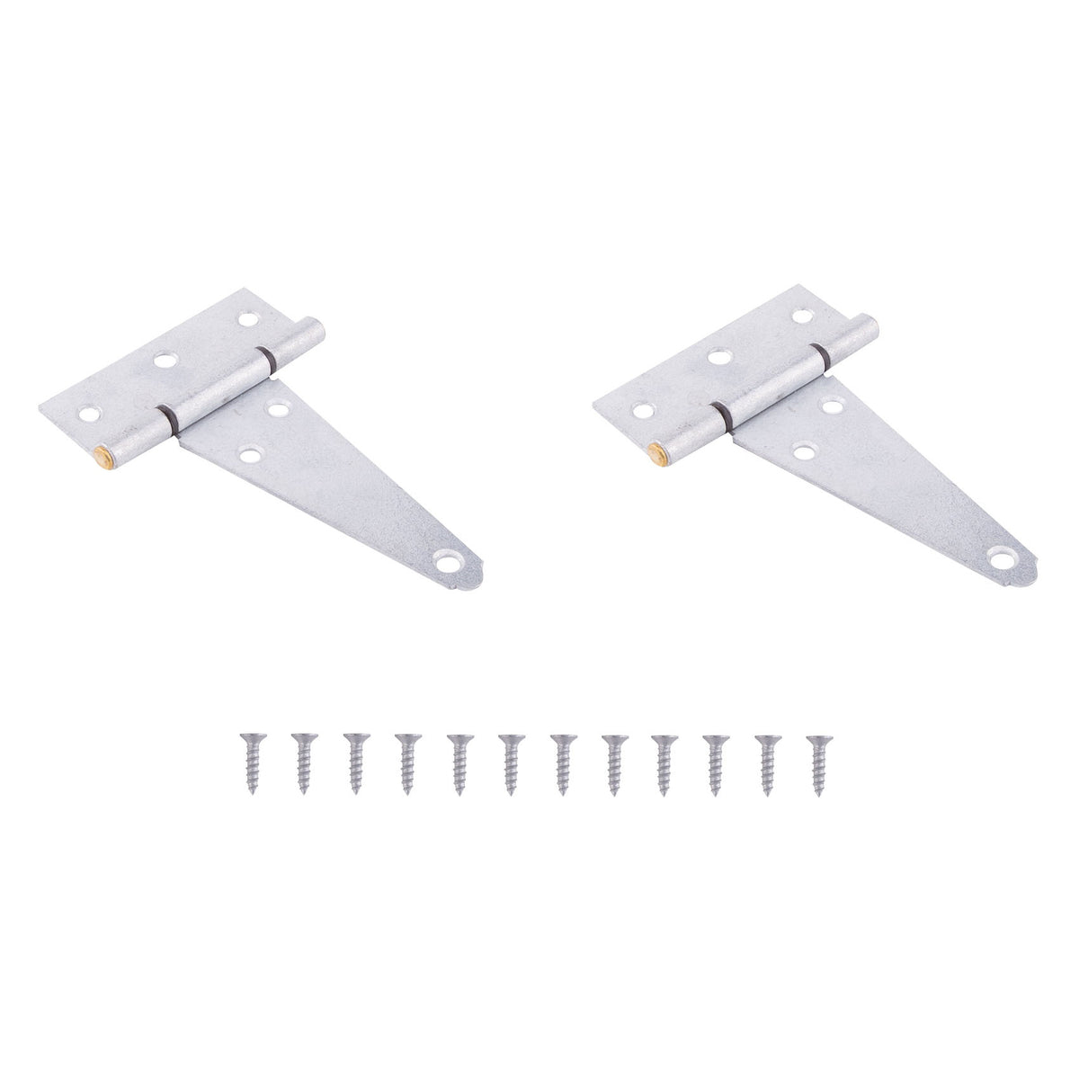 ProSource HTH-G04-C2PS T-Hinge, Galvanized Steel, Galvanized Brass Pin, Fixed Pin, 180 deg Range of Motion, 46 (Pair) lb