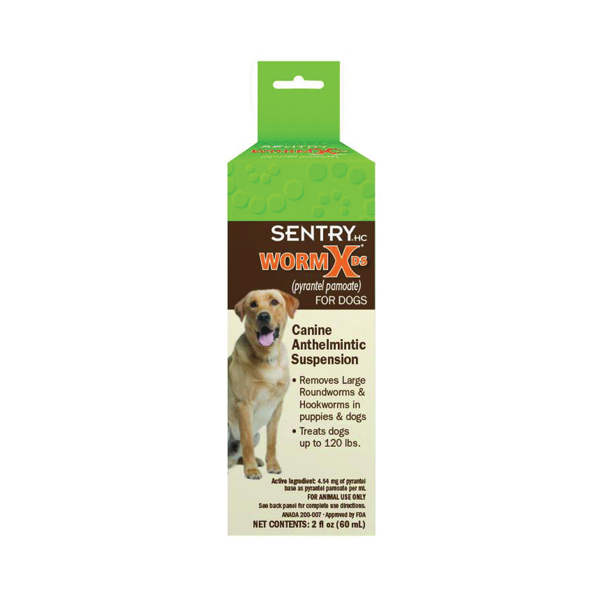 SENTRY WormX DS 17500 Dog Dewormer, Liquid, 2 oz Bottle