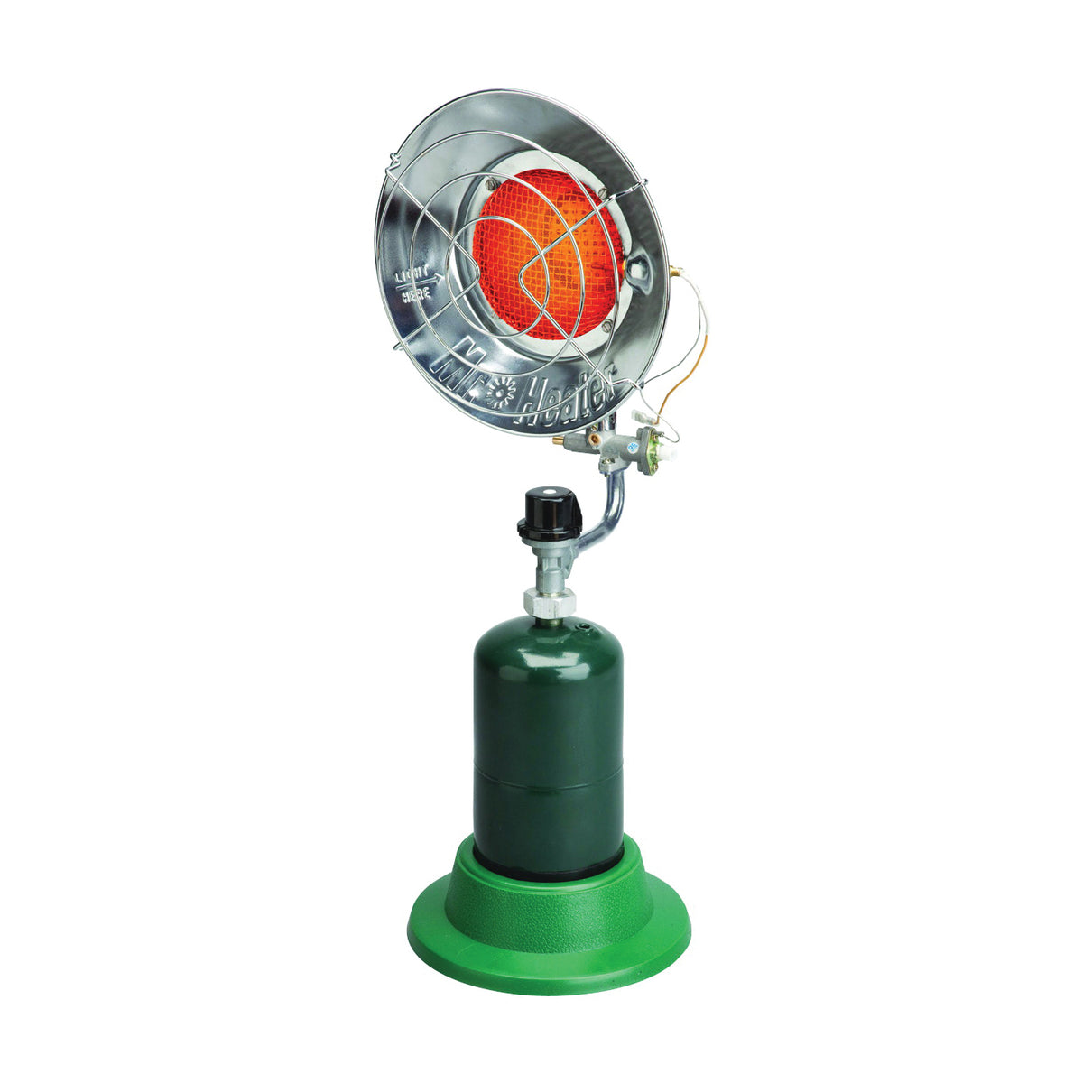 Mr. Heater F242200 Single Tank Top Heater, 8-1/4 in W, 10,000 to 15,000 Btu Heating, Propane, Metal