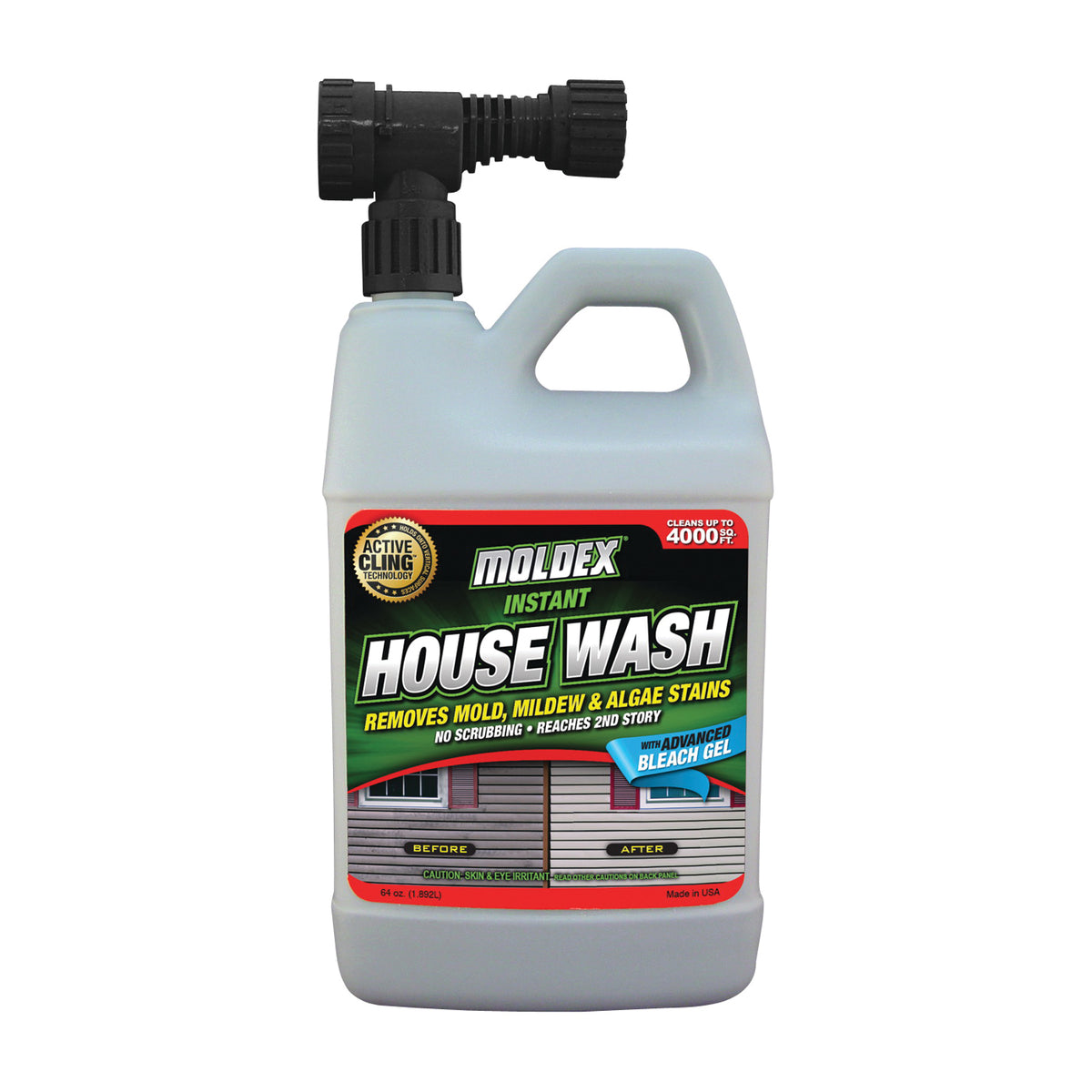 MOLDEX 7030 Instant House Wash, Liquid, Mild, Pale Yellow, 64 oz, Bottle