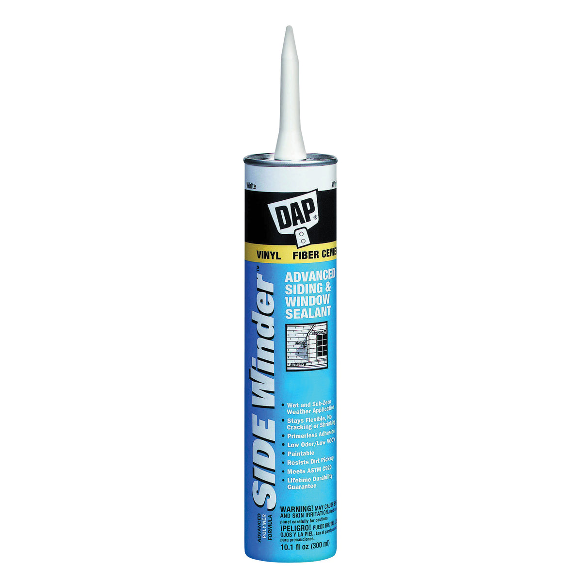 DAP 00823 Siding and Window Sealant, Cedar, 24 hr Curing, -35 to 140 deg F, 10.1 oz Cartridge