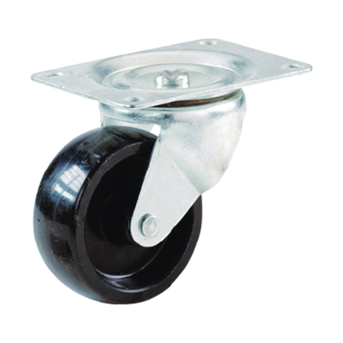 Shepherd Hardware 9394 Swivel Caster, 3 in Dia Wheel, 1-1/4 in W Wheel, Polypropylene Wheel, 210 lb