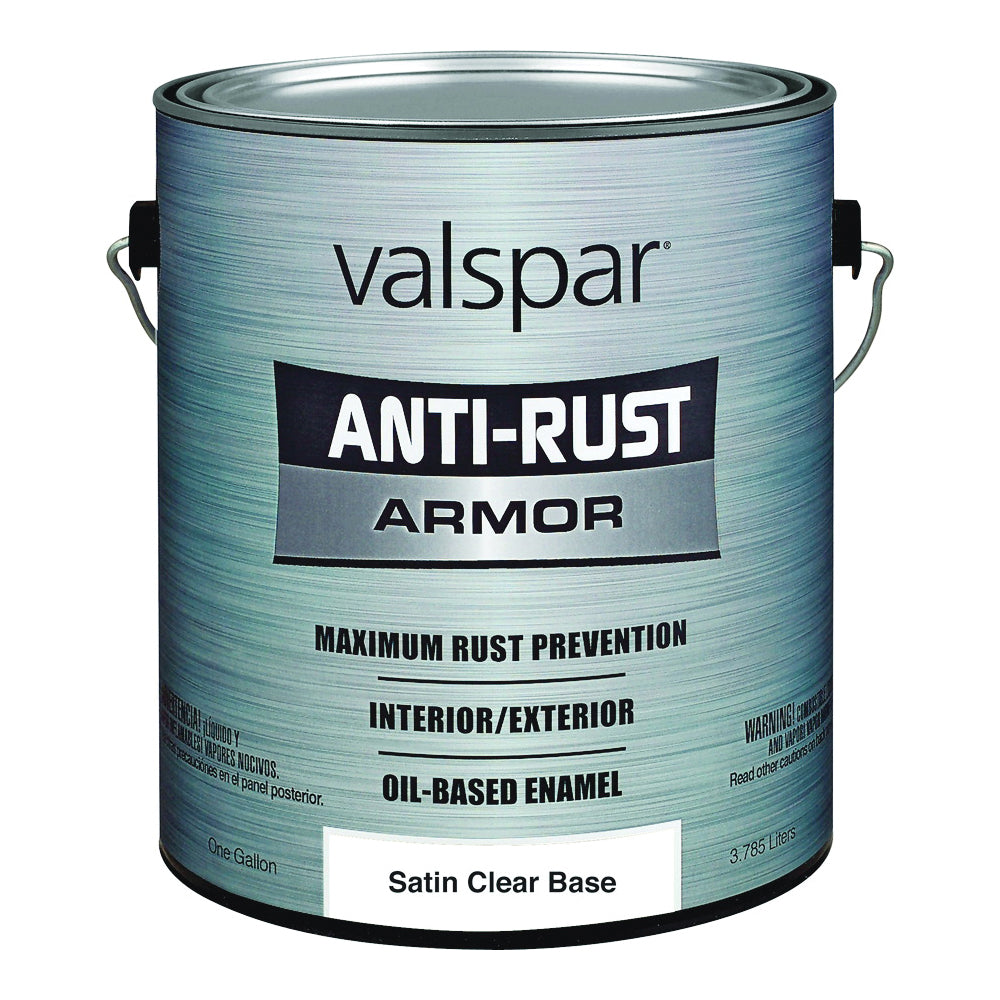 Valspar 21800 Series 044.0021883.007 Enamel, Satin, Clear, 1 gal, Can