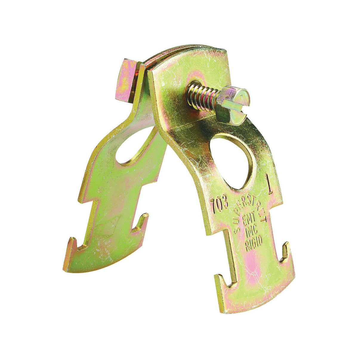 SuperStrut Z703 2-25 Pipe Clamp, Steel, Gold, Galvanized