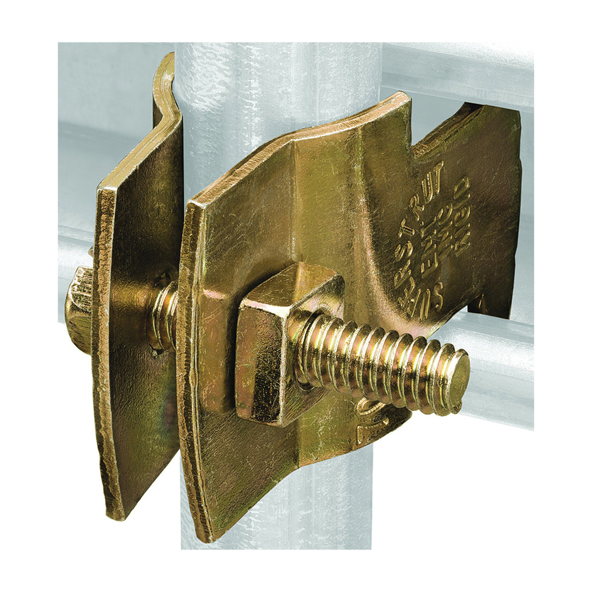 SuperStrut Z703 1/2-25 Pipe Clamp, Steel, Gold, Galvanized