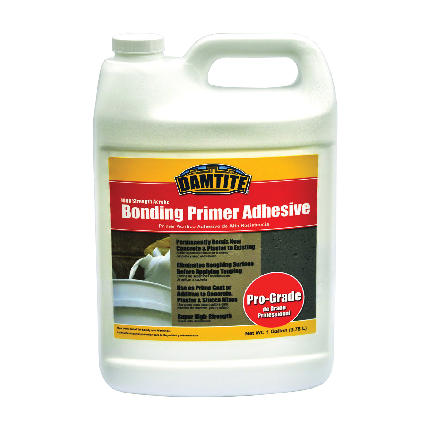 DAMTITE 05610 Primer Adhesive, Liquid, Ammonia, White, 1 gal Bottle