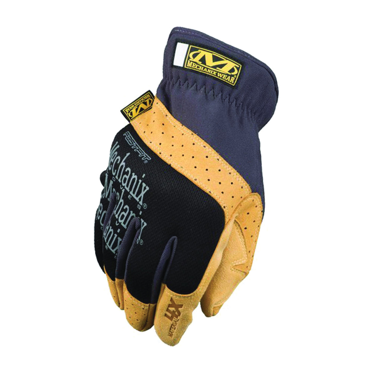 MECHANIX WEAR MF4X-75-011 Tricot Work Gloves, XL, 11 in L, Reinforced Thumb, Elastic Cuff, Synthetic Leather