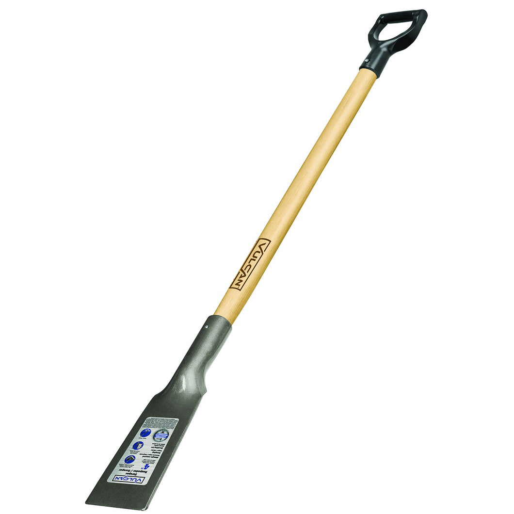 Vulcan 34551 SCR-4D Heavy-Duty Sidewalk Scraper, 4 in W Blade, Steel Blade, Wood Handle, D-Shaped Handle