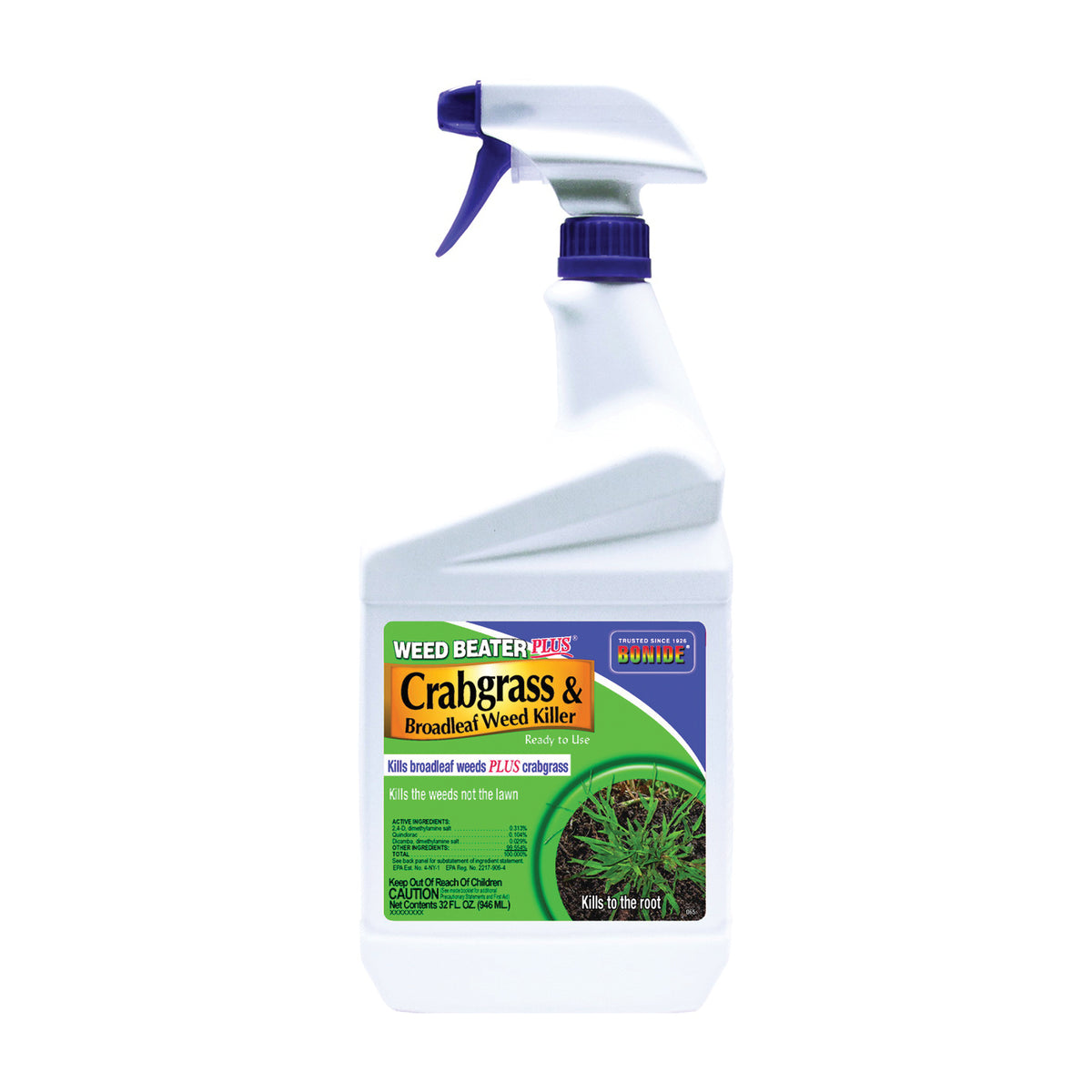 Bonide 065 Crabgrass and Broadleaf Weed Killer, Liquid, 1 qt Bottle