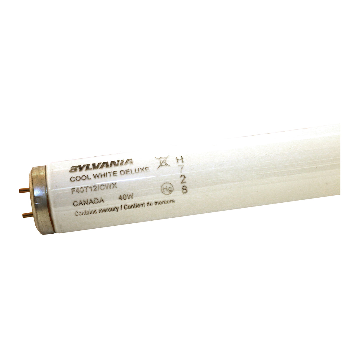 Sylvania 22461 Fluorescent Bulb, 40 W, T12 Lamp, Medium Lamp Base, 1850 Lumens, 4100 K Color Temp, Cool White Light