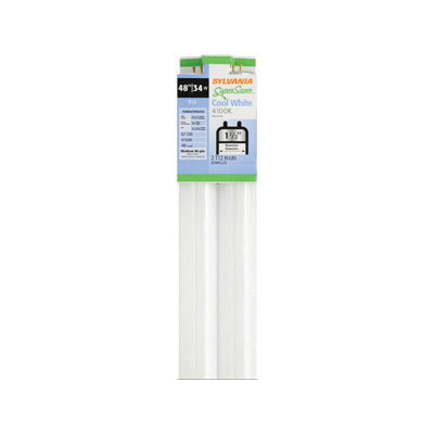 Sylvania 22462 Fluorescent Bulb, 34 W, T12 Lamp, Medium Lamp Base, 1655 Lumens, 4100 K Color Temp, Cool White Light