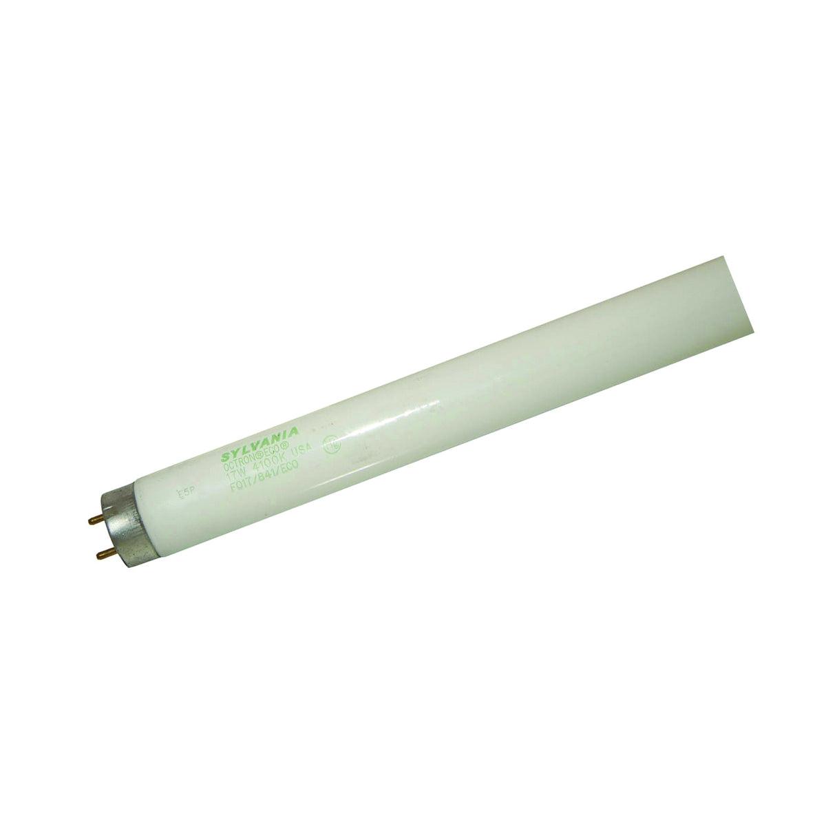 Sylvania 22367 Fluorescent Bulb, 17 W, T8 Lamp, Medium G13 Lamp Base, 1350 Lumens, 4100 K Color Temp, Cool White Light