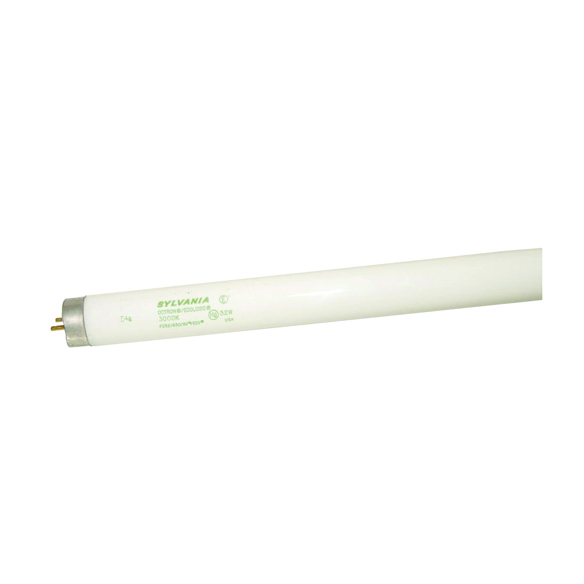 Sylvania 22360 Fluorescent Bulb, 32 W, T8 Lamp, Medium G13 Lamp Base, 2950 Lumens, 3000 K Color Temp, Warm White Light