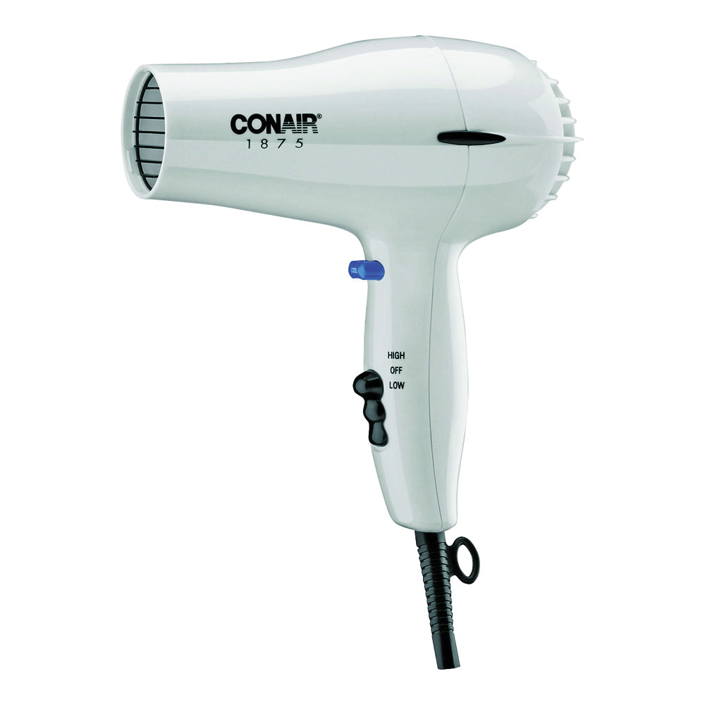CONAIR 247 Hair Dryer, Mid-Size, Plastic, White