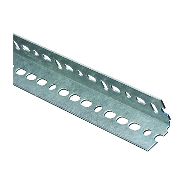 Stanley Hardware 4020BC Series N182-758 Slotted Angle Stock, 1-1/2 in L Leg, 24 in L, 14 ga Thick, Steel, Galvanized