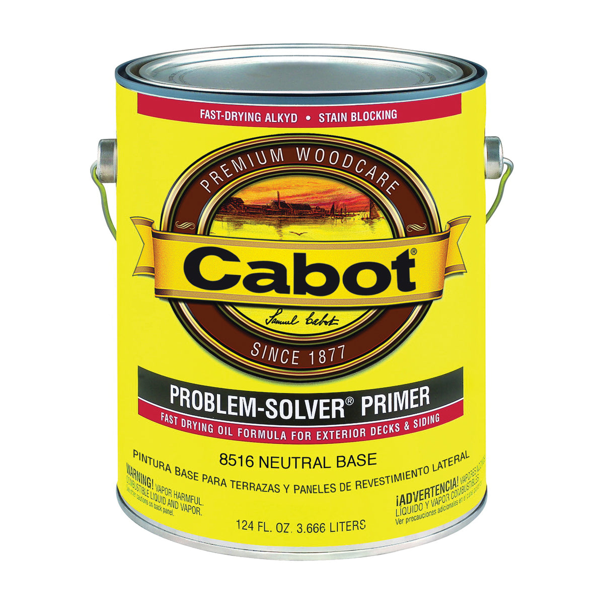 Cabot Problem-Solver 140.0008516.007 Exterior Primer, Flat, Neutral, 1 gal