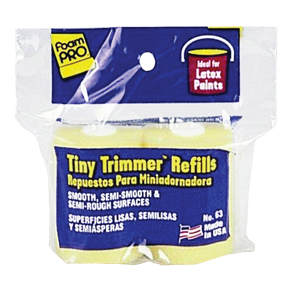 FOAMPRO 63 Trimmer Refill, 3/8 in Thick Nap, 2 in L, Foam Cover