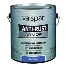 Load image into Gallery viewer, Valspar 21800 Series 044.0021828.007 Enamel, Gloss, Dark Blue, 1 gal, Can
