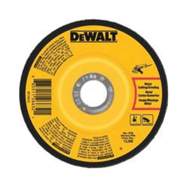 DeWALT DWA4510 Grinding Wheel, 4 in Dia, 1/8 in Thick, 5/8 in Arbor, 24 Grit, Very Coarse, Aluminum Oxide Abrasive