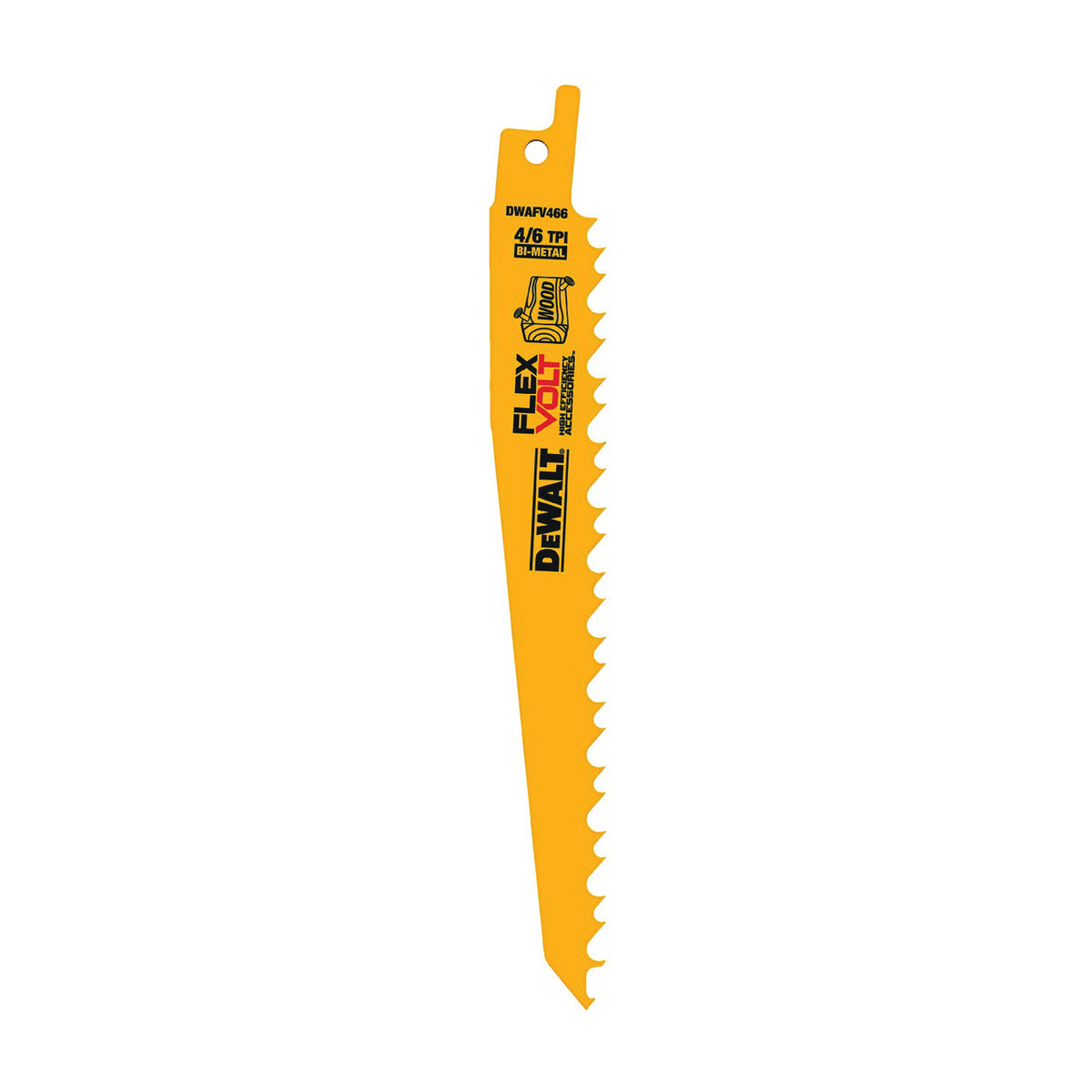 DeWALT DWAFV466 Reciprocating Saw Blade, 1 in W, 6 in L, 4/6 TPI