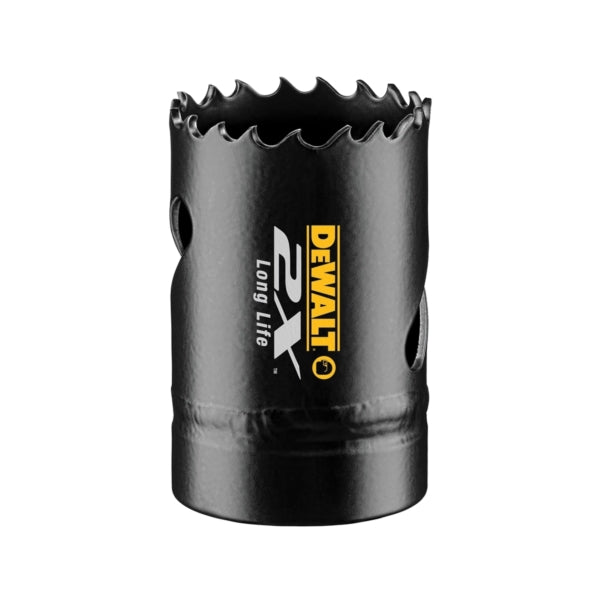 DeWALT DWA1814 Hole Saw, 7/8 in Dia, 1-13/16 in D Cutting, 1/2-20 Arbor, 4/5 TPI, 1/4 in Dia x 4 in L Pilot Drill