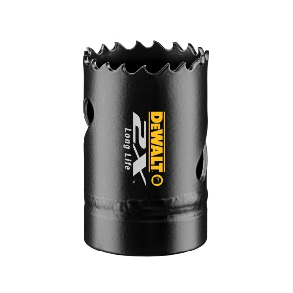 DeWALT DWA1816 Hole Saw, 1 in Dia, 1-13/16 in D Cutting, 1/2-20 Arbor, 4/5 TPI, 1/4 in Dia x 4 in L Pilot Drill