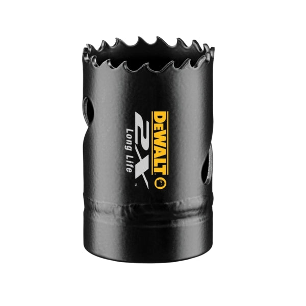 DeWALT DWA1822 Hole Saw, 1-3/8 in Dia, 1-13/16 in D Cutting, 5/8-18 Arbor, 4/5 TPI, 1/4 in Dia x 4 in L Pilot Drill