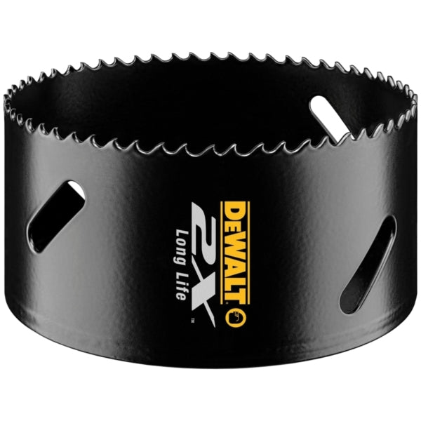 DeWALT DWA1864 Hole Saw, 4 in Dia, 1-13/16 in D Cutting, 5/8-18 Arbor, 4/5 TPI, 1/4 in Dia x 4 in L Pilot Drill