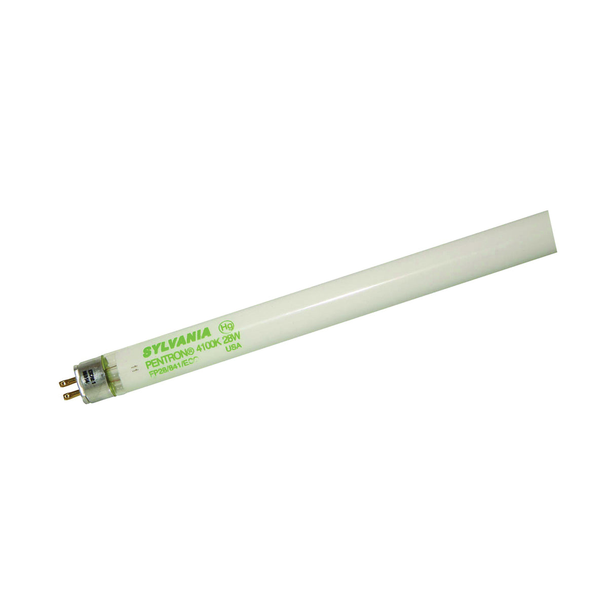 Sylvania 20902 Fluorescent Bulb, 28 W, T5 Lamp, Miniature G5 Lamp Base, 2490 Lumens, 4100 K Color Temp, Daylight Light