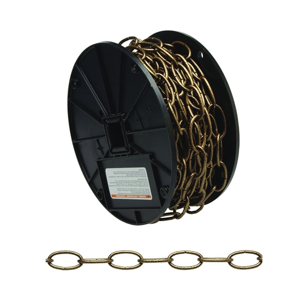 Campbell 0722010 Decorator Chain, #10, 40 ft L, 35 lb Working Load, Metal, Brushed Nickel