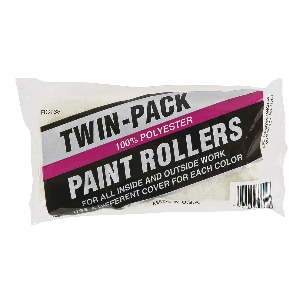 Linzer RC133/26-807 Paint Roller Cover, 3/8 in Thick Nap, 9 in L, Polyester Cover, Yellow