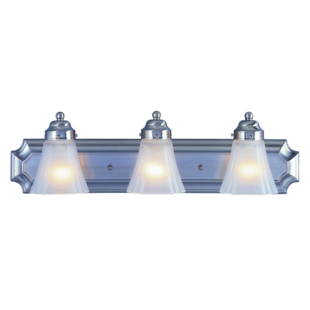 Boston Harbor RF-V-044-BN Vanity Light Fixture, 60 W, 3-Lamp, A19 or CFL Lamp, Steel Fixture, Brushed Nickel Fixture