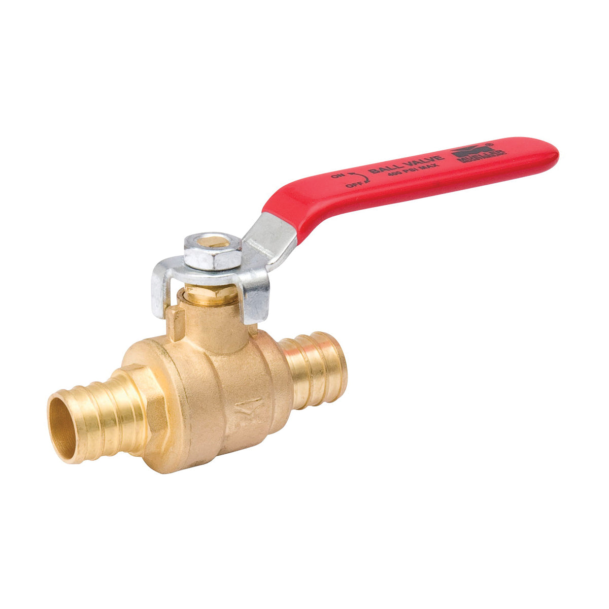 B &amp; K 107-343NL Ball Valve, 1/2 in Connection, PEX x PEX, 600/160 psi Pressure, Brass Body