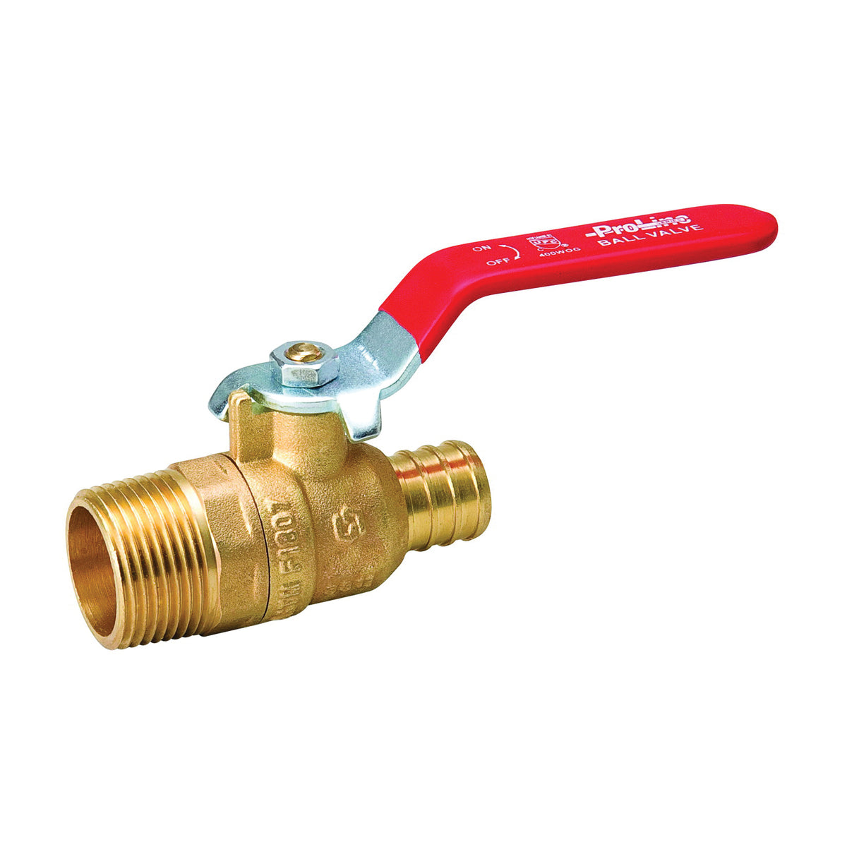 B &amp; K 107-334NL Ball Valve, 3/4 in Connection, MIP x PEX, 400/160 psi Pressure, Brass Body