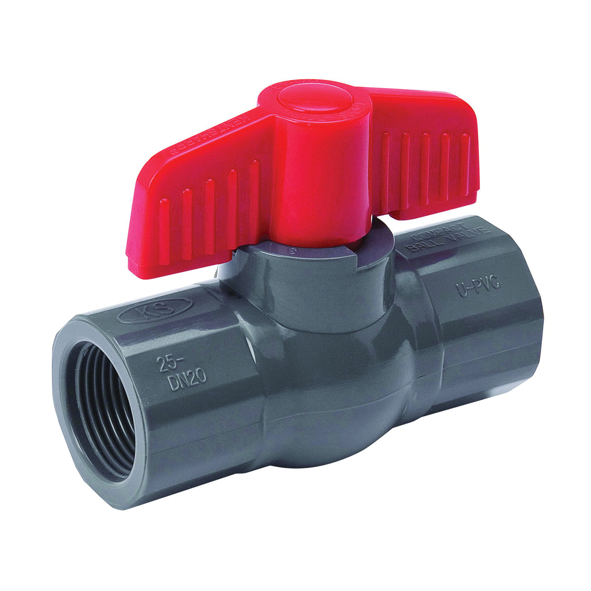 B &amp; K 107-104 Ball Valve, 3/4 in Connection, FPT x FPT, 150 psi Pressure, PVC Body