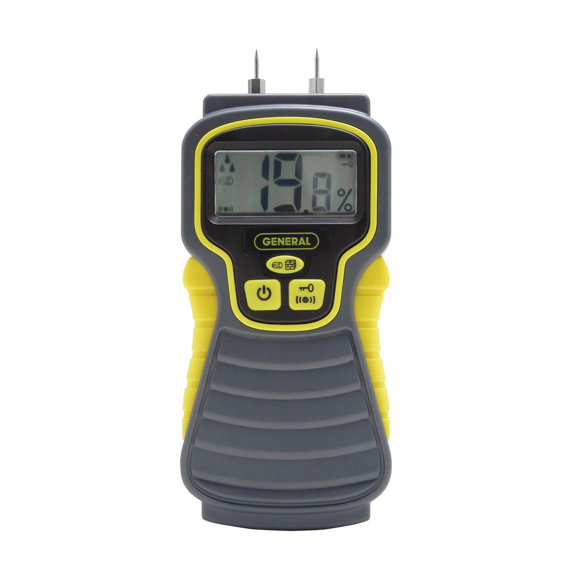 GENERAL MMD4E Moisture Meter, 5 to 50% Wood, 1.5 to 33% Building Materials, 0.1 % Accuracy, LCD Display