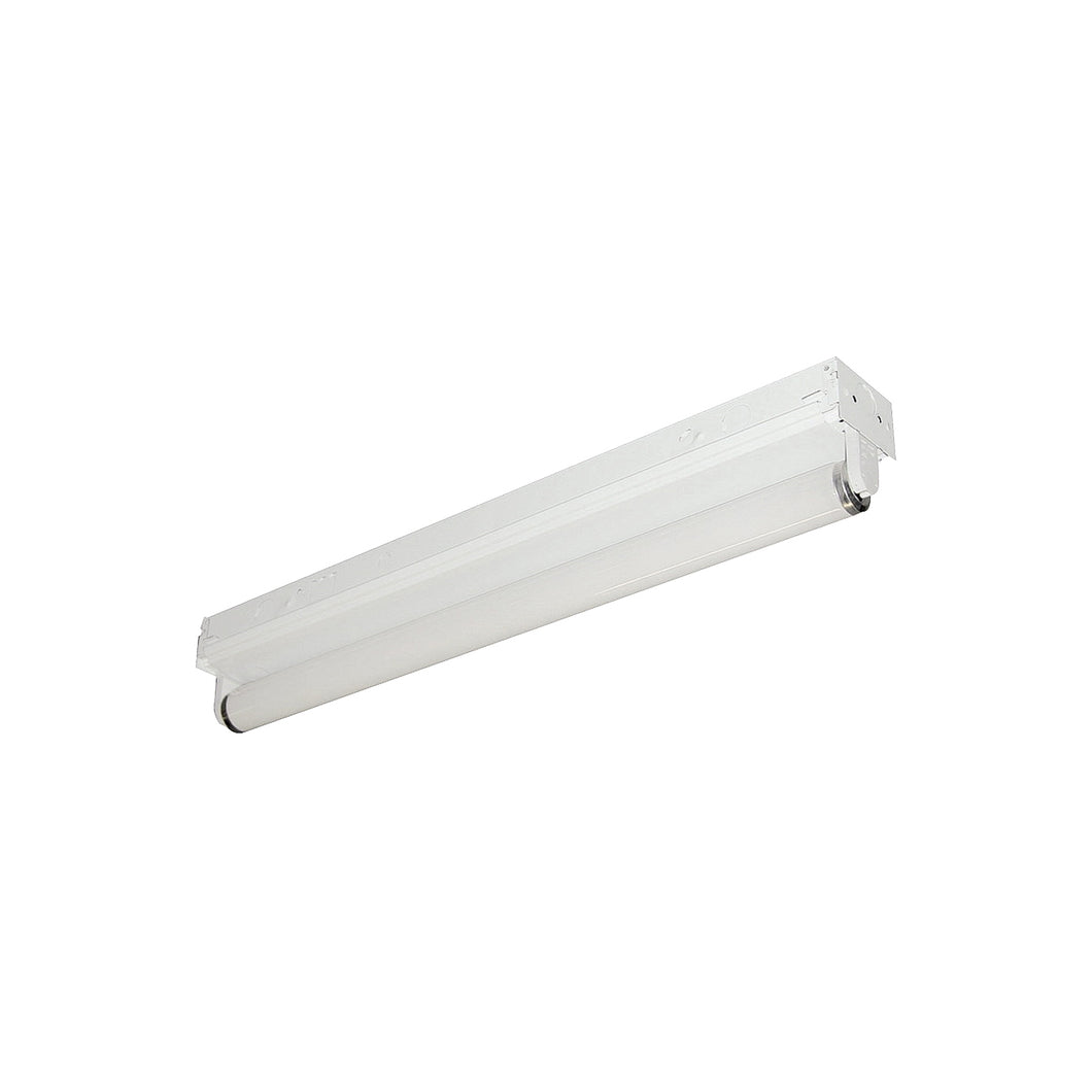 LITHONIA LIGHTING 208GJ4 Strip Light, 120 V, 1-Lamp, Steel Fixture, White Fixture, Gloss Fixture