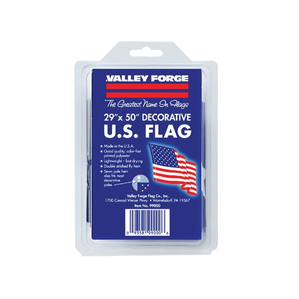 Valley Forge 99000-1 USA Flag, 2-1/2 ft W, 4 ft H, Polycotton