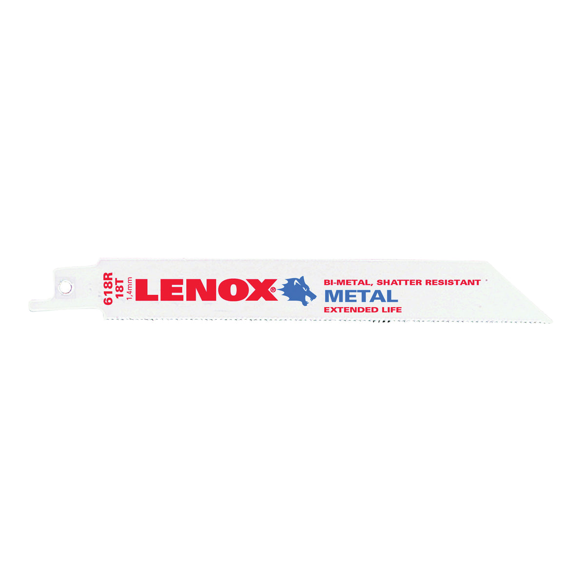 Lenox 20567S618R Reciprocating Saw Blade, 3/4 in W, 6 in L, 18 TPI, HSS Cutting Edge