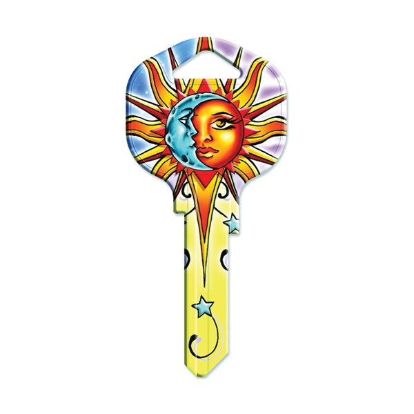 HY-KO 15005KW1-CEL Key Blank, Solid Brass, Painted, For: Kwikset KW1, Titan KW10 Keyways