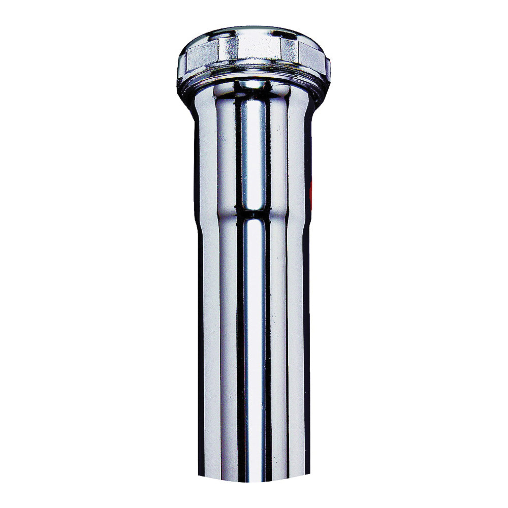 Plumb Pak PP12-6CP Pipe Extension Tube, 1-1/4 in, 6 in L, Slip-Joint, Brass, Chrome