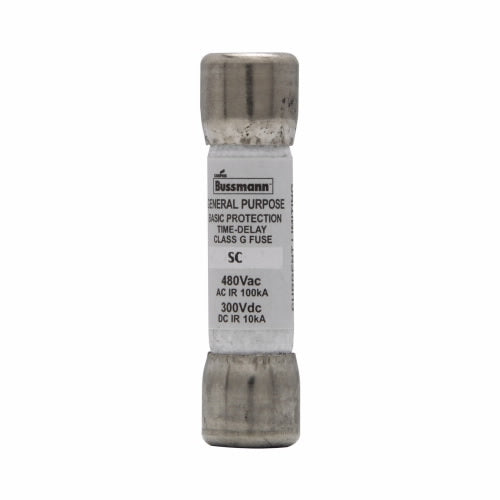 Bussmann SC-25 Fuse, 25 A, 480 VAC, 300 VDC, 100 kA Interrupt, Melamine Body, AJ, Low Voltage, Time Delay Fuse