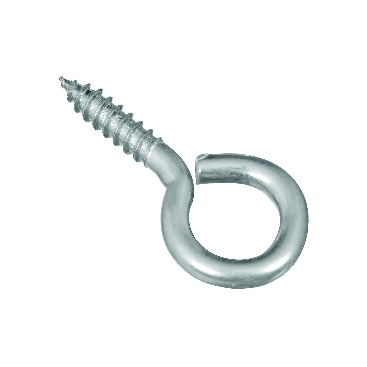 National Hardware N324-673 Screw Eye, #8, 0.69 in L Thread, 1.62 in OAL, 30 lb Working Load, Steel, Zinc
