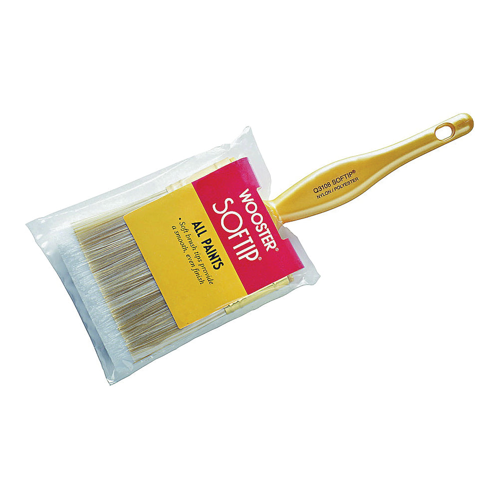 WOOSTER Q3108-1 Paint Brush, 1 in W, 2-3/16 in L Bristle, Nylon/Polyester Bristle, Beaver Tail Handle