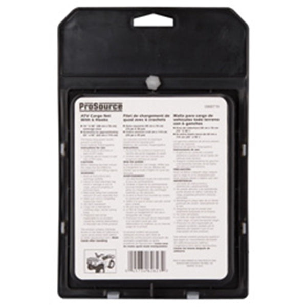 ProSource FH92105 Cargo Net, 30 in L, 15 in W, Rubber, Black