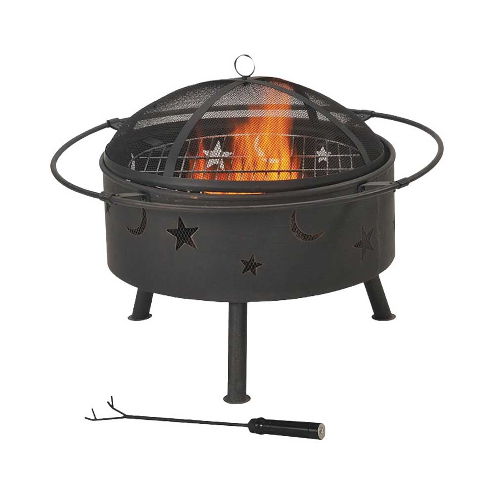 Seasonal Trends FT-112 Fire Pit, 32 in OAW, 32 in OAD, 23-1/2 in OAH, Round, Wood Ignition, 200 cu-in Heating