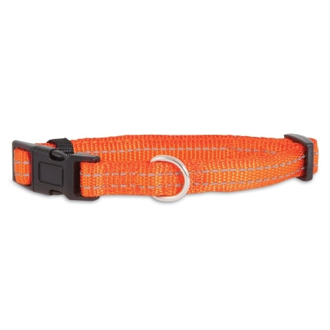 PETMATE 0301953 Adjustable Dog Collar, 8 to 12 in L Collar, 3/8 in W Collar, Nylon, Orange