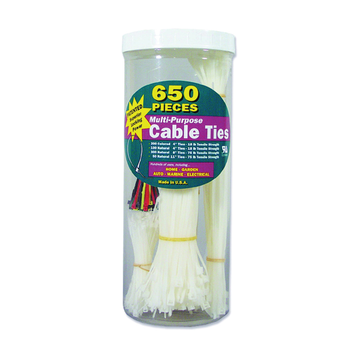 GB 65001 Cable Tie, Double-Lock Locking
