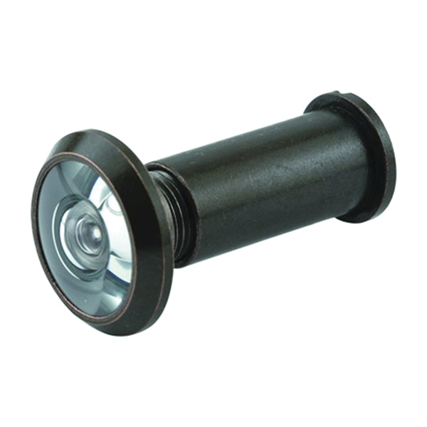 Defender Security U 10313 Door Viewer, 180 deg Viewing, 1-3/8 to 2-1/8 in Thick Door, Solid Brass, Classic Bronze