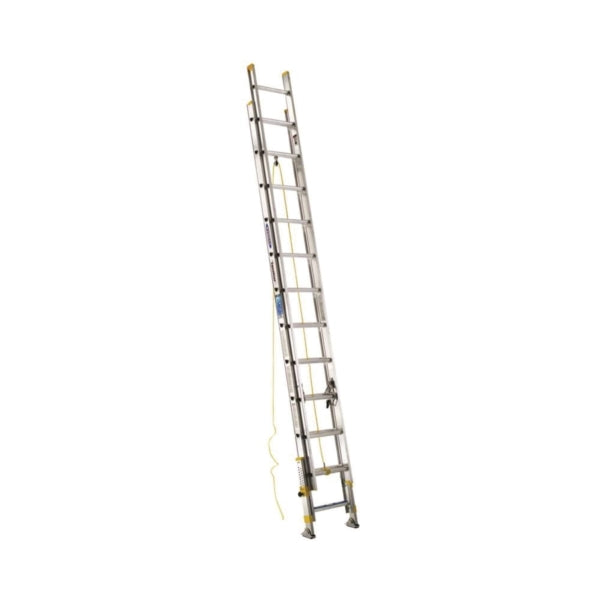 WERNER D1824-2EQ Extension Ladder, 23 ft H Reach, 250 lb, Aluminum